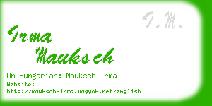 irma mauksch business card